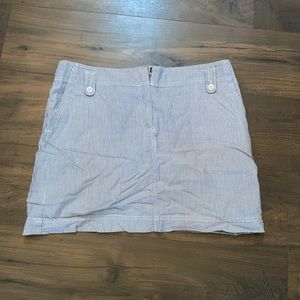 Loft Seersucker Striped Skirt